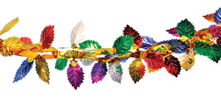 10" 14 Section Multi Colored Leaves Garland