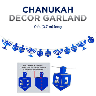 Chanukah Blue/Silver Foil Garland