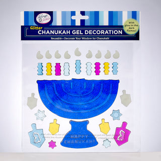 Chanukah Glitter Window Gel Decoration