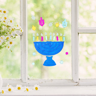 Chanukah Glitter Window Gel Decoration