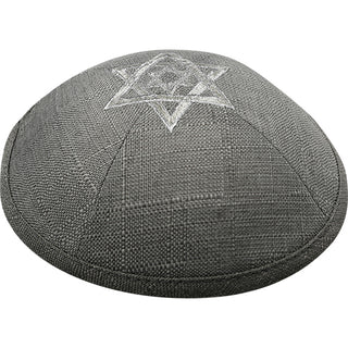 Linen Kippah with Magen David