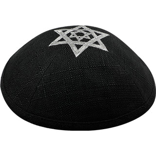 Linen Kippah with Magen David