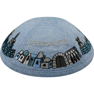 Linen Kippah Jerusalem