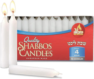 Quality White Taper Shabbos Candles