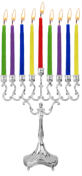 Silver Plated Candle Menorah