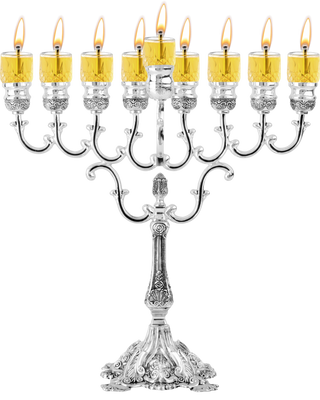 Silver Plated Oil Menorah