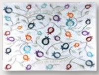 Challah Cover with Embroidery Pomegranate Branch