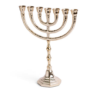 Menora Nickel Finish 28 cm