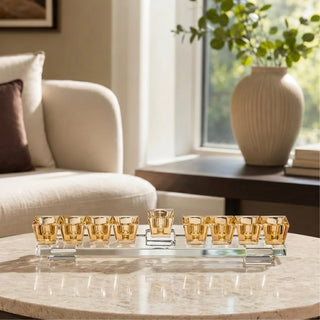 Elegant Crystal Menorah
