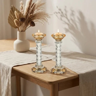 Crystal Candlesticks 16.5cm