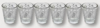 Set of Six Glass Liquor Cups