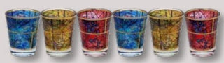 Set of Six Glass Liquor Cups