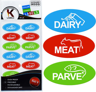 Kosher Labels - Meat, Dairy, Parve