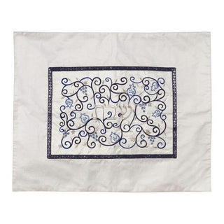 Challah Cover - Center Embroidery - Linen