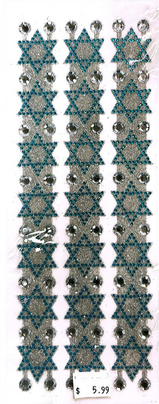 Diamante Star of David Stickers