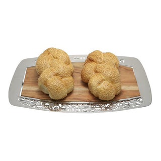 Challah Board - Rectangular - Metal + Wood
