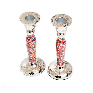 Tall Candlesticks - Maroon