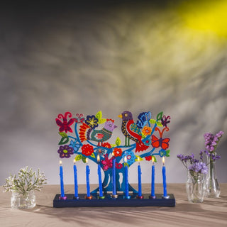 Menorah - Laser Cut, Hand Painted