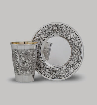 Garda Kiddush Cup & Plate Set SP
