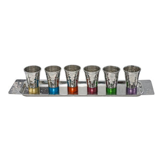 6 Small Cups + Tray - Hammer Work