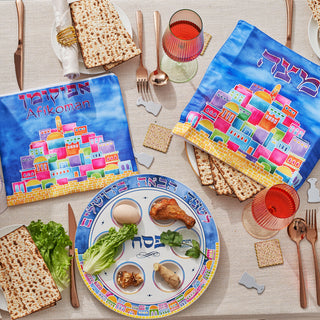 Jerusalem Design Ceramic Seder Plate
