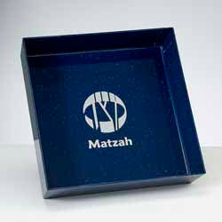 Square Navy PS Matzah Tray