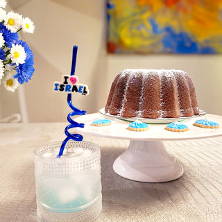 Set of 4 "Stand With Israel" Fun Straws