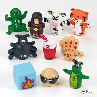 Ten Plagues Vinyl Finger Puppets