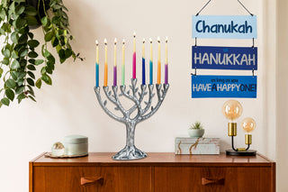 Chanukah Candles - Multi Color Hand-dipped Beeswax