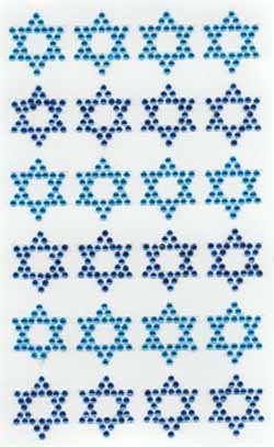 Star of David Diamante Stickers