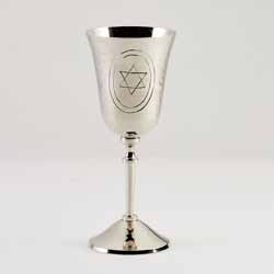 Silvertone Kiddush Cup 6"