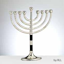 Classic Menorah With Hammered Accents