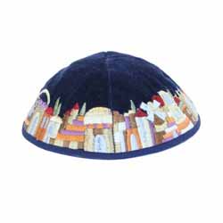 Kippah - Velvet + Embroidered - Multicolor